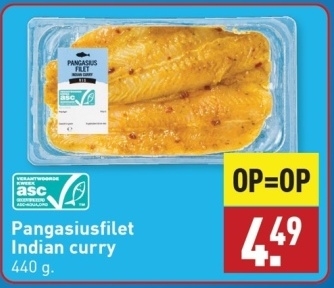 Aanbieding: Pangasiusfilet Indian curry