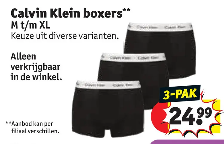 Promotie: Calvin Klein boxers