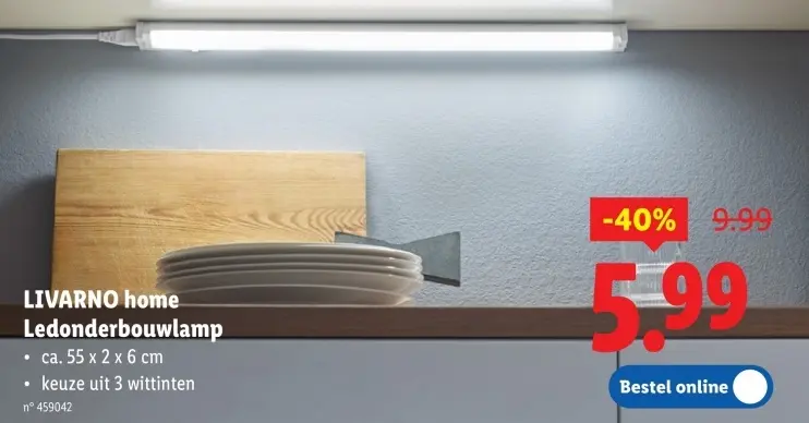 Promotie: Ledonderbouwlamp