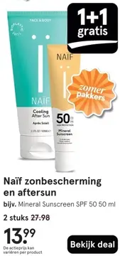 Aanbieding: Naïf zonbescherming en aftersun