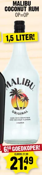 Aanbieding: Malibu coconut rum