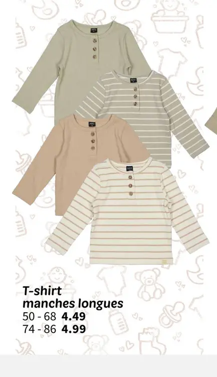 Offre: T-shirt manches longues