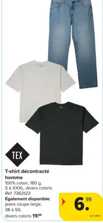 Offre: T-shirt décontracté homme