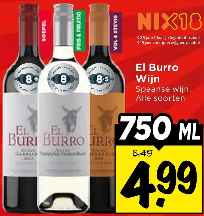 Aanbieding: El Burro El Burro Wijn