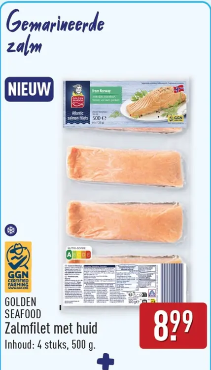 Aanbieding: Gemarineerde zalm Zalmfilet met huid