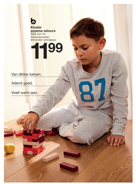 Aanbieding: Kinder pyjama velours