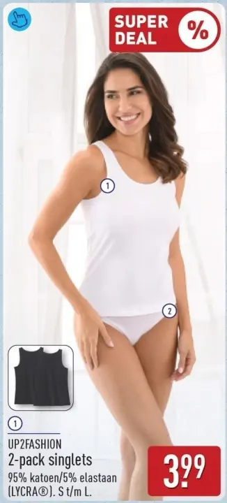 Aanbieding: 2-pack singlets
