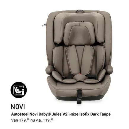 Aanbieding: Autostoel Novi Baby® Jules V2 i-size Isofix Dark Taupe