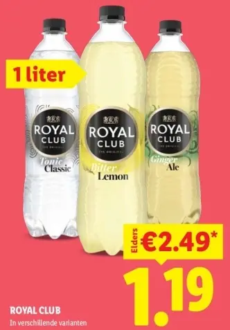 Aanbieding: Tonic, bitter lemon of ginger ale