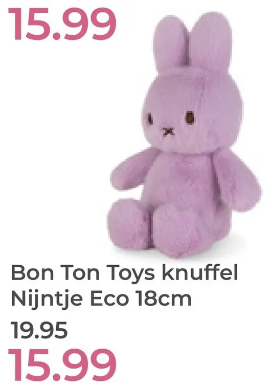 Aanbieding: Bon Ton Toys Knuffel Nijntje Eco
