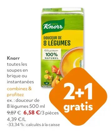 Offre: Knorr douceur de 8 légumes