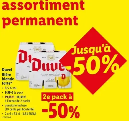 Offre: Duvel Bière blonde forte