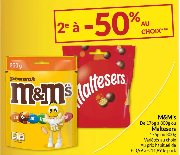 Offre: M&M's ou Maltesers