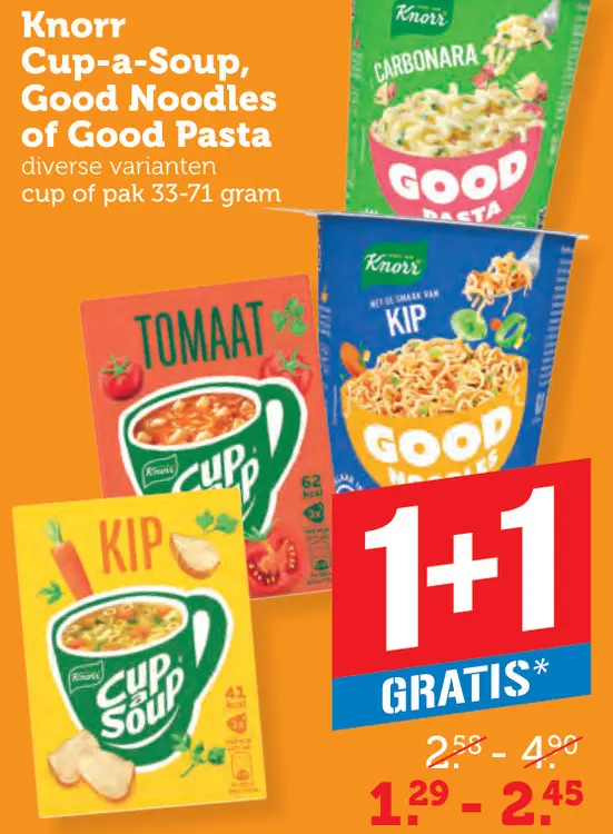 Aanbieding: Cup-a-Soup, Good Noodles of Good Pasta