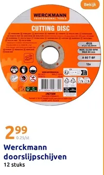 Aanbieding: Werckmann doorslijpschijven