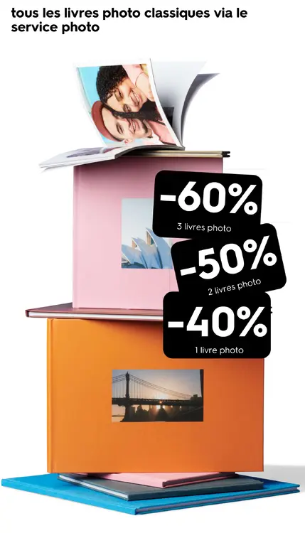 Offre: tous les livres photo classiques via le servi