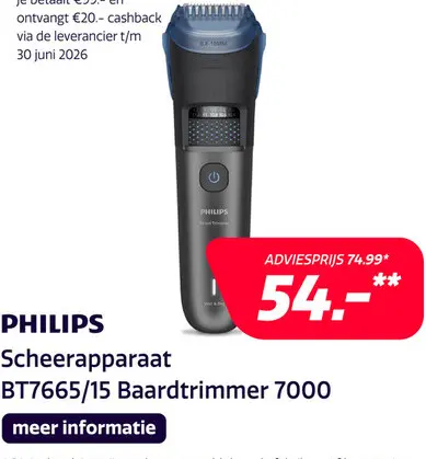 Aanbieding: Philips BT7665/15 Baardtrimmer 7000