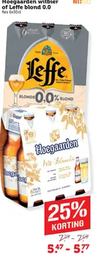 Aanbieding: Hoegaarden witbier of Leffe blond 0.0