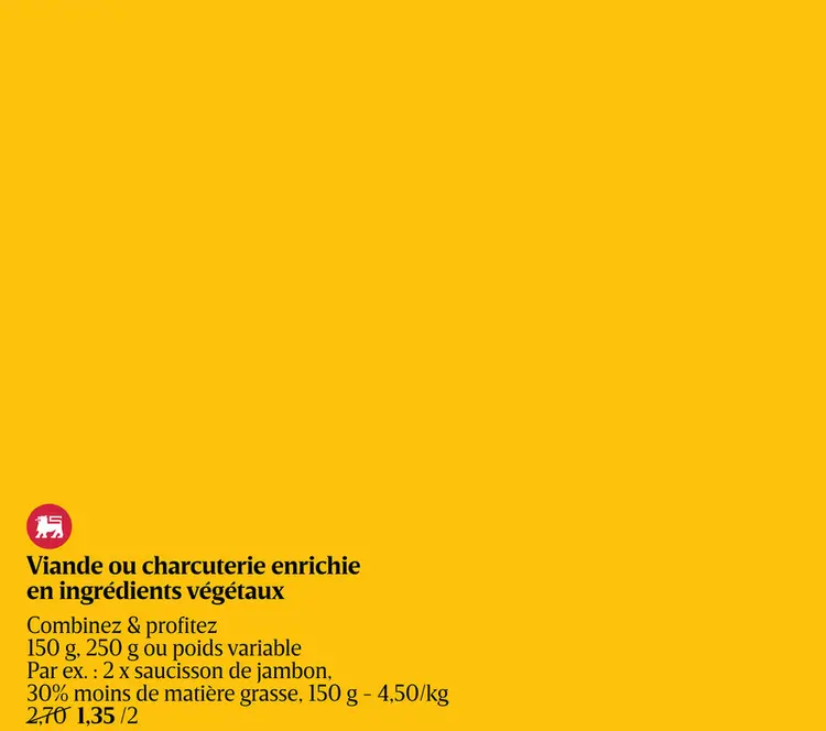 Offre: Saucisson Jambon | -30% Gras