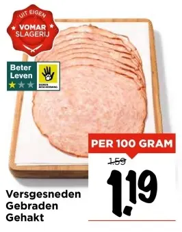 Aanbieding: Versgesneden Gebraden Gehakt