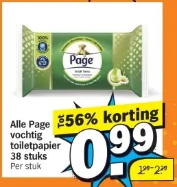 Aanbieding: vochtig toiletpapier