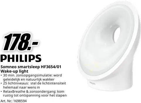 Promotie: Somneo smartsleep HF3654/01 Wake-up light