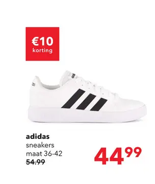 Aanbieding: Adidas Grand Court Base 2.0 dames sneakers wit zwart