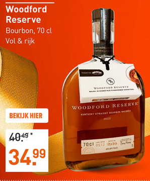 Aanbieding: Woodford Reserve 70CL Whisky