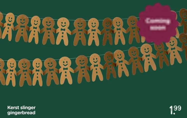 Promotie: Kerst slinger gingerbread