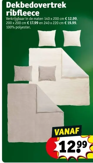 Promotie: Dekbedovertrek ribfleece