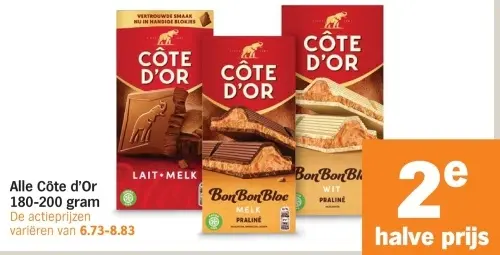 Aanbieding: Alle Côte d'Or 180-200 gram