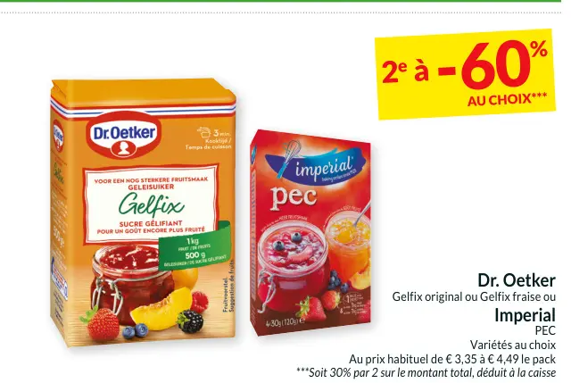 Offre: Gelfix original ou Gelfix fraise ou Imperial