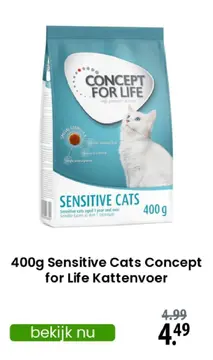 Aanbieding: Sensitive Cats Concept for Life Kattenvoer