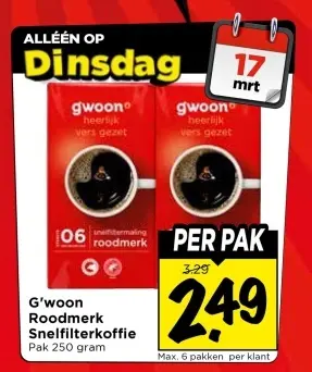 Aanbieding: Snelfilterkoffie