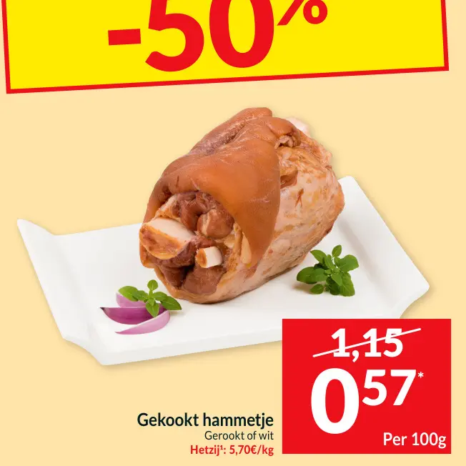 Promotie: Gekookt hammetje