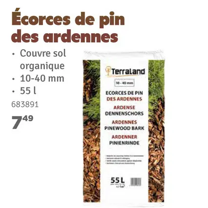 Offre: Écorces de pin des ardennes
