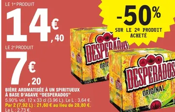 Offre: BIÈRE AROMATISÉE À UN SPIRITUEUX À BASE D'AGA