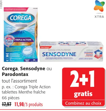 Offre: Corega, Sensodyne ou Parodontax