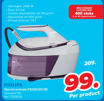 Aanbieding: Stoomcentrale PSG6020/30