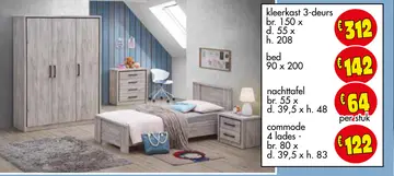 Aanbieding: kleerkast 3-deurs