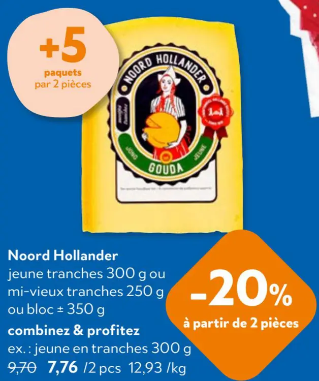 Offre: Gouda jeune tranches