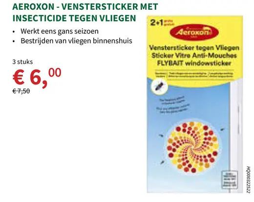 Promotie: Venstersticker met insecticide tegen vliegen