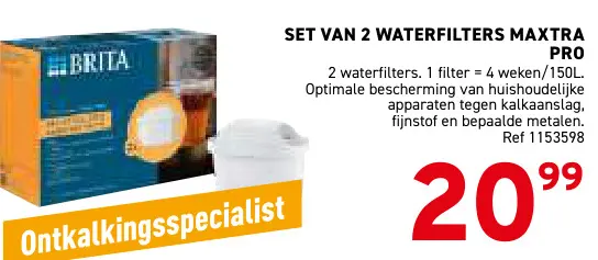 Promotie: Waterfilters maxtra pro