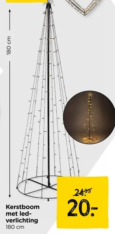 Aanbieding: Kersthart met led-verlichting