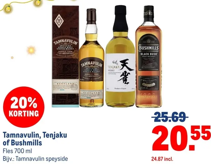 Aanbieding: Tamnavulin, Tenjaku of Bushmills