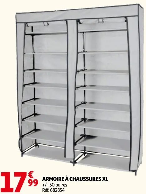 Promotie: Auchan actuel Armoire à chaussures XL