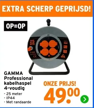 Aanbieding: Professional kabelhaspel 4-voudig