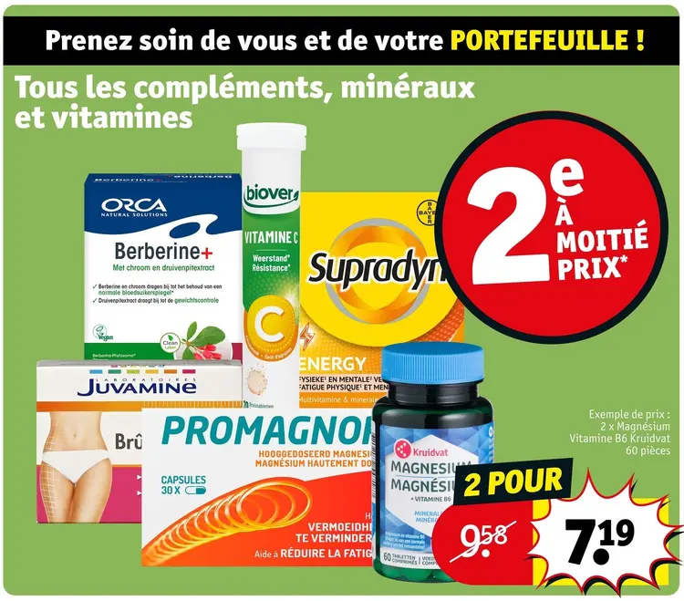 Offre: Tous les compléments, minéraux et vitamines