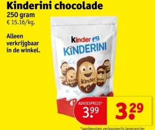 Promotie: Kinderini chocolade