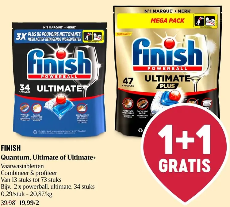Promotie: Quantum, Ultimate of Ultimate+ Vaatwastabletten